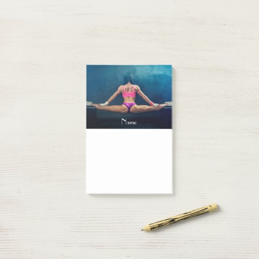 Modell der Fitness Split Thunder_Cove  Post-it Klebezettel (Auf Schreibtisch)