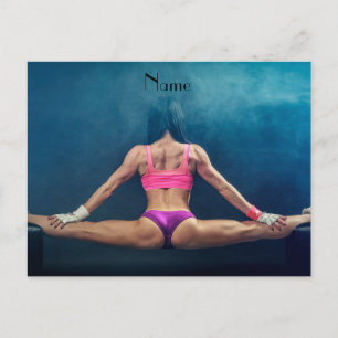 Modell der Fitness Split Thunder_Cove Postkarte