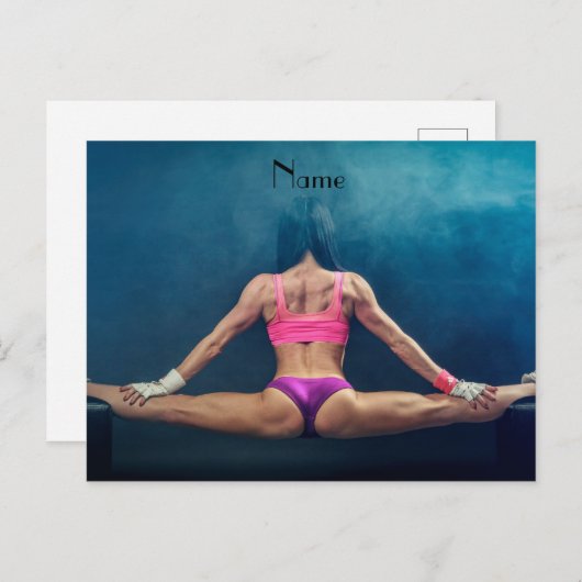 Modell der Fitness Split Thunder_Cove Postkarte (Vorne/Hinten)