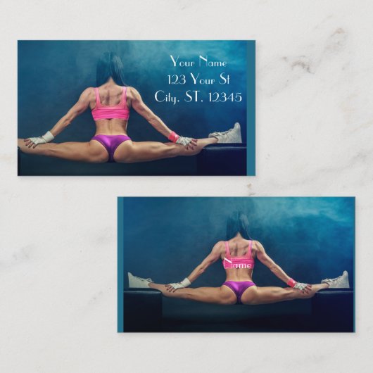 Modell der Fitness Split Thunder_Cove Visitenkarte (Vorne/Hinten)