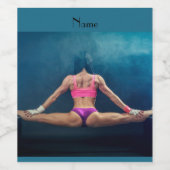 Modell der Fitness Split Thunder_Cove Weinetikett (Einzelnes Label)