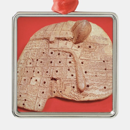 Modell der Leber eines Schafs Ornament Aus Metall (Vorne)