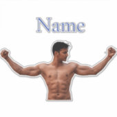 Modell der männlichen Fitness Thunder_Cove Aufkleber (Vorderseite)