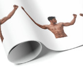 Modell der männlichen Fitness Thunder_Cove Geschenkpapier (Rolleneckpunkt)