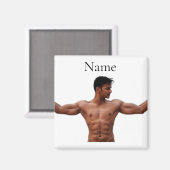 Modell der männlichen Fitness Thunder_Cove Magnet (Vorderseite/Rückseite)