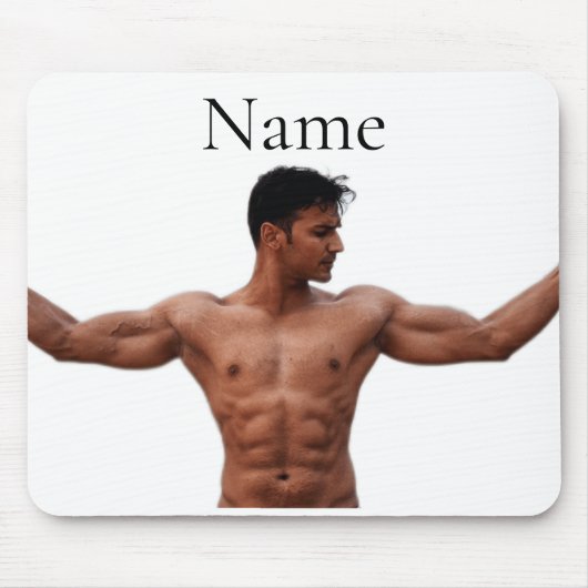 Modell der männlichen Fitness Thunder_Cove Mousepad (Vorne)