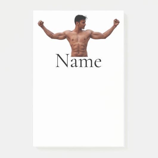 Modell der männlichen Fitness Thunder_Cove Post-it Klebezettel (Vorderseite)