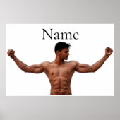 Modell der männlichen Fitness Thunder_Cove Poster (Vorne)