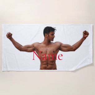 Modell der männlichen Fitness Thunder_Cove Strandtuch