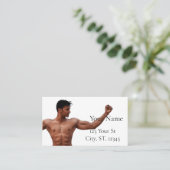 Modell der männlichen Fitness Thunder_Cove Visitenkarte (Stehend Vorderseite)