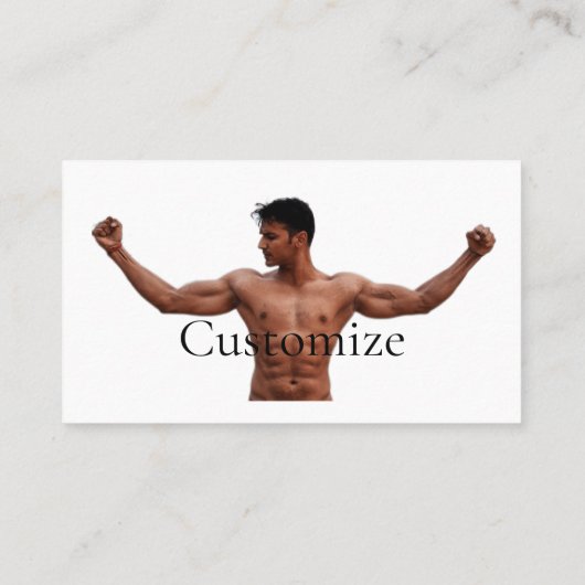 Modell der männlichen Fitness Thunder_Cove Visitenkarte (Rückseite)