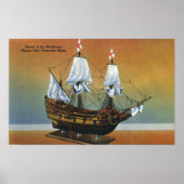 Modell der Mayflower in Pilgrim Hall View Poster (Vorne)