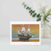 Modell der Mayflower in Pilgrim Hall View Postkarte (Stehend Vorderseite)