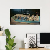 Modell einer Rheinbrücke Poster (Heimbüro)