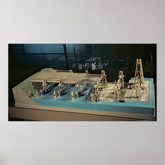 Modell einer Rheinbrücke Poster (Vorne)