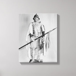Modell eines Carolingian Cavalryman Leinwanddruck