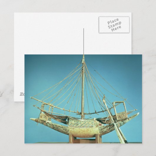 Modell eines der Boote des Pharao Postkarte (Vorne/Hinten)