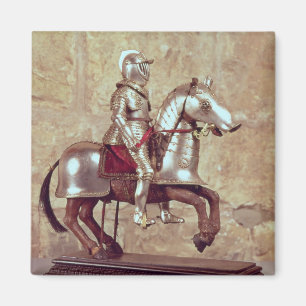Modell eines gepanzerten Pferds und des Reiters, Magnet