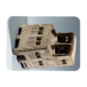 Modell eines Hauses (Kalkstein) Magnet (Horizontal)