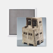 Modell eines Hauses (Kalkstein) Magnet (Vorderseite/Rückseite)