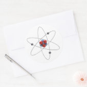 Modell eines Lithiumatoms Runder Aufkleber (Umschlag)