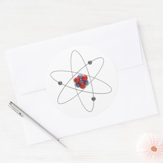 Modell eines Lithiumatoms Runder Aufkleber (Umschlag)