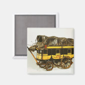 Modell eines Omnibus mit vierzig Sitzen Magnet (Vorderseite/Rückseite)