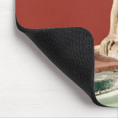 Modell eines reibenden Kornes der Frau, altes Mousepad (Ecke)