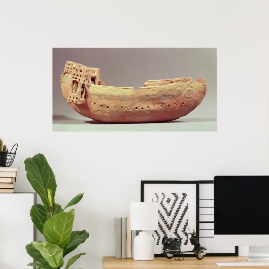 Modell eines Schiffes mit hohem kack Poster (Heimbüro)