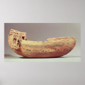 Modell eines Schiffes mit hohem kack Poster (Vorne)