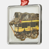 Modell eines vierzig Sitzomnibus Silbernes Ornament (Links)