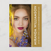 Modell Foto Comp Card Amber Strip Postkarte des Sc (Vorderseite)