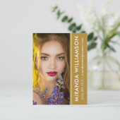 Modell Foto Comp Card Amber Strip Postkarte des Sc (Stehend Vorderseite)