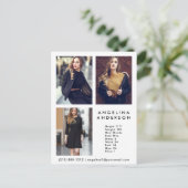 Modell-Foto-Comp-Karte für Schauspieler 3 - Postka Postkarte (Stehend Vorderseite)