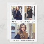 Modell-Foto-Comp-Karte für Schauspieler 3 - Weiße  (Vorderseite)