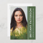 Modell Foto Comp-Karte Grüne Postkarte (Vorne/Hinten)