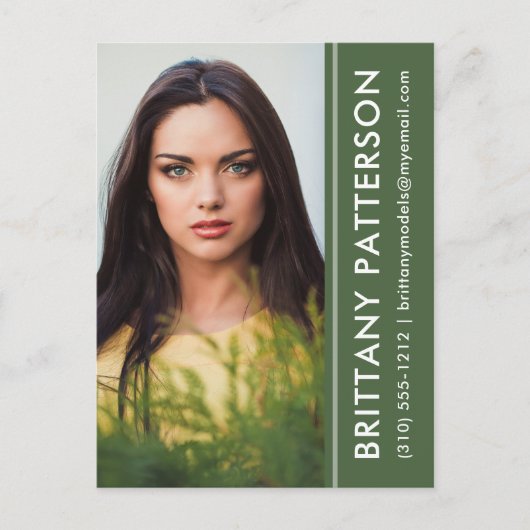Modell Foto Comp-Karte Grüne Postkarte (Vorderseite)
