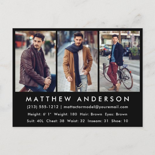 Modell-Foto-Comp-Karte - Postkartenleere Postkarte (Vorderseite)