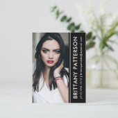 Modell Foto Comp-Karte Schwarzer Streifen Postkart Postkarte (Stehend Vorderseite)