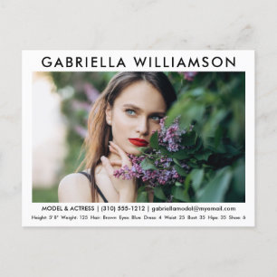 Modell-Foto-Comp-Karte Weiße Postkarte