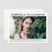 Modell-Foto-Comp-Karte Weiße Postkarte (Vorne/Hinten)