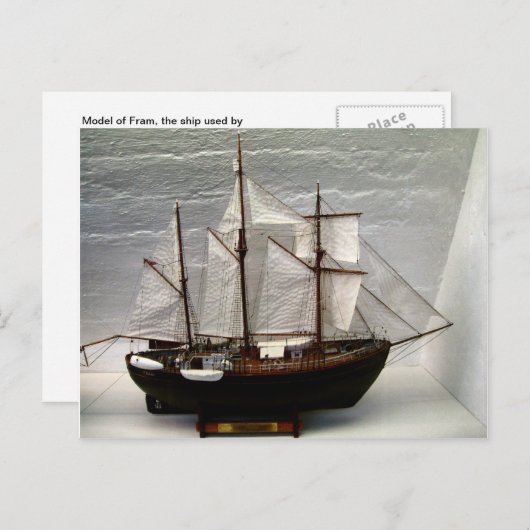 Modell Fram, das von Nansen verwendete Schiff Postkarte (Vorne/Hinten)