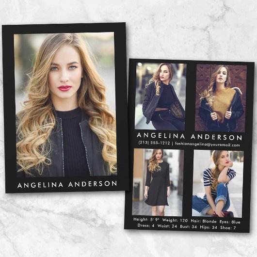 Modell für die Comp-Karte schwarz - 4 Foto Rücksei