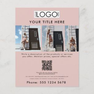 Modell für die Schönheit der Geschäftswelt rosa Flyer