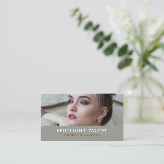 Modell für Frauen, Modellagentur, Muster-Agent Visitenkarte (Stehend Vorderseite)