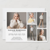 Modell für Schauspieler 6 Foto-Comp-Karte-Portfoli Einladung (Rückseite)