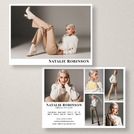 Modell für Schauspieler 6 Foto-Comp-Karte-Portfoli Einladung