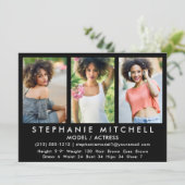 Modell-Hauptplatine - 3 Foto-Blende Einladung (Stehend Vorderseite)