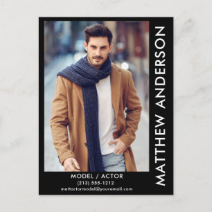 Modell-Hauptplatine-Postkarte schwarz - Seitlicher Postkarte