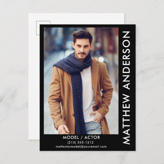 Modell-Hauptplatine-Postkarte schwarz - Seitlicher Postkarte (Vorne/Hinten)